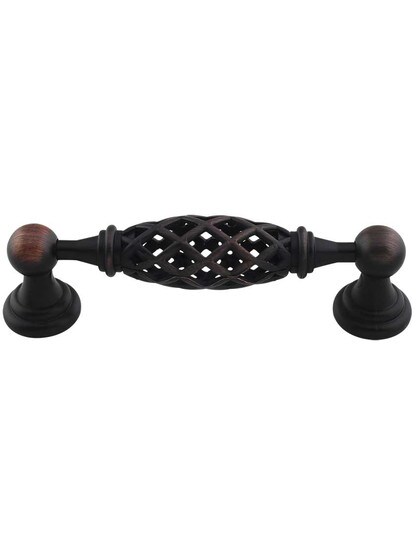 Tuscany Cabinet Pull - 3 3/4 inch Center-to-Center in Brushed Oil Rubbed Bronze.